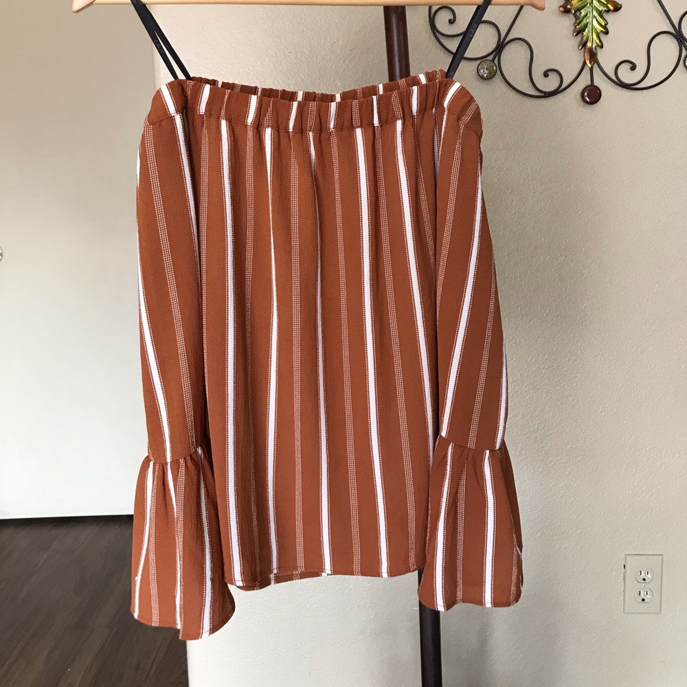 Orange blouse long sleeved